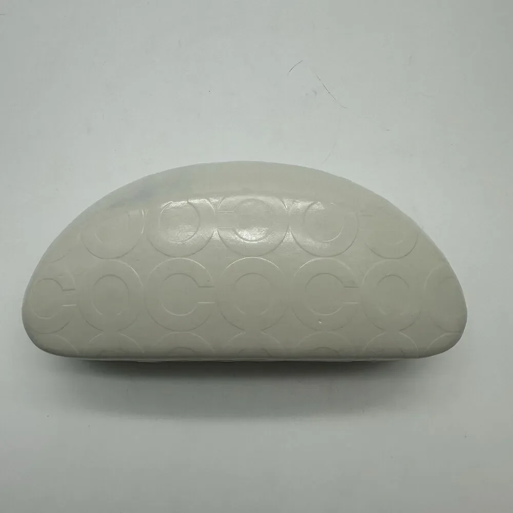 Coach Original White Logo Hard Sunglass Case Holder Sunglasses Microfiber Cloth